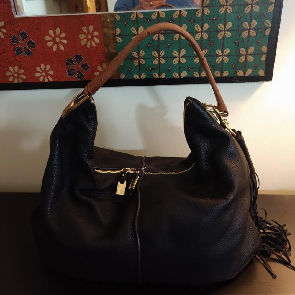 New Gili Classic Black Hobo Bag with it's dust bag